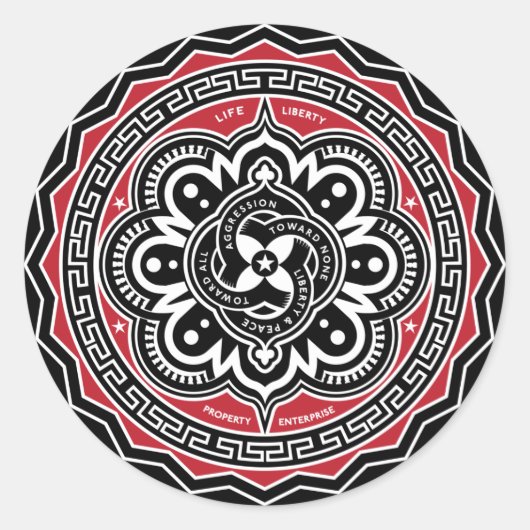 Vrijheid voor alle Insignia Stickers (Voorkant)