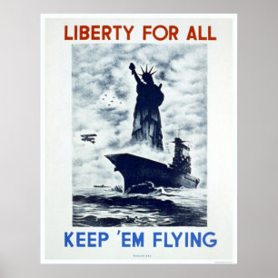 Vrijheid voor allen WWII 1942 WPA Poster