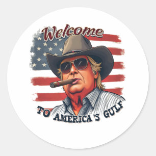 Vrijheid voor Amerika's Golf Amerikaan Trump  Ronde Sticker
