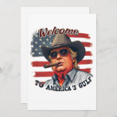 Vrijheid voor de Amerikaanse Golf Trump Feestdagenkaart (Voorkant / Achterkant)