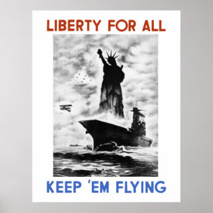 Vrijheid voor iedereen — blijf vliegen poster