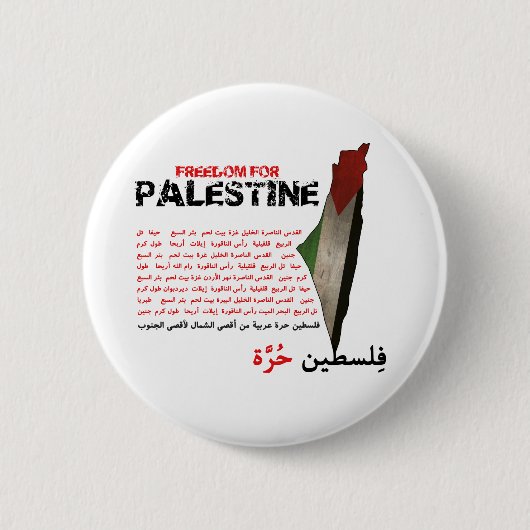 Vrijheid voor Palestina Ronde Button 5,7 Cm (Voorkant)