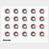 Vrijheid voor Palestina Ronde Sticker (Vel)