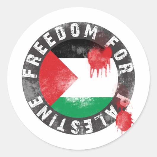 Vrijheid voor Palestina Ronde Sticker (Voorkant)
