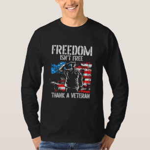 Vrijheid: vrij bedankt een veteraan van ons op dag t-shirt