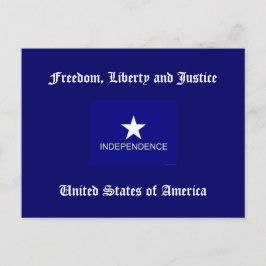 Vrijheid, vrijheid en rechtvaardigheid briefkaart