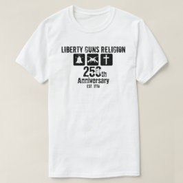Vrijheid wapens religie gevestigd 1776 250ste  t-shirt