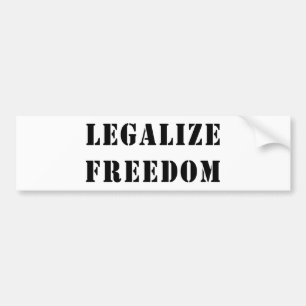 Vrijheid wettigen bumpersticker