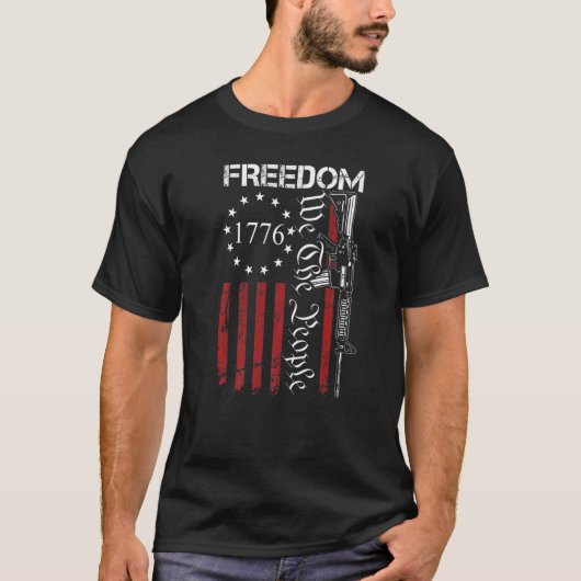 Vrijheid Wij het volk AR15 2e wijziging Pro Pistoo T-shirt (Voorkant)
