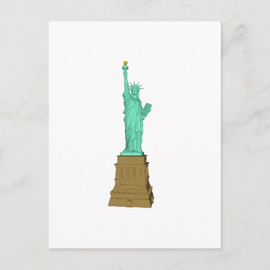 Vrijheidsbeeld: 3D-model: Briefkaart (Voorkant)