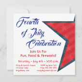 Vrijheidsbeeld 4 juli Feestuitnodigingen Kaart (Achterkant)