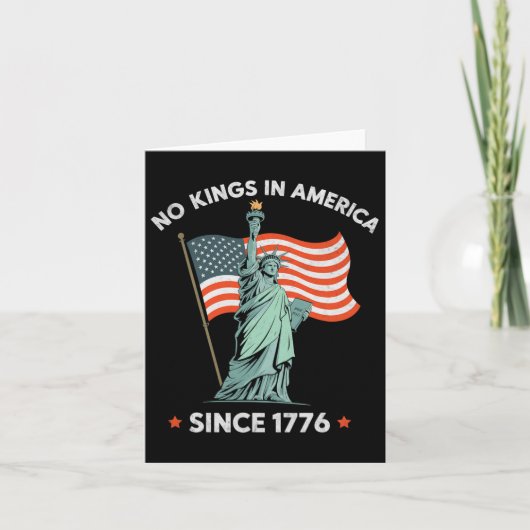 Vrijheidsbeeld 4 juli Geen koningen in Amerika Zon Kaart (Voorkant)