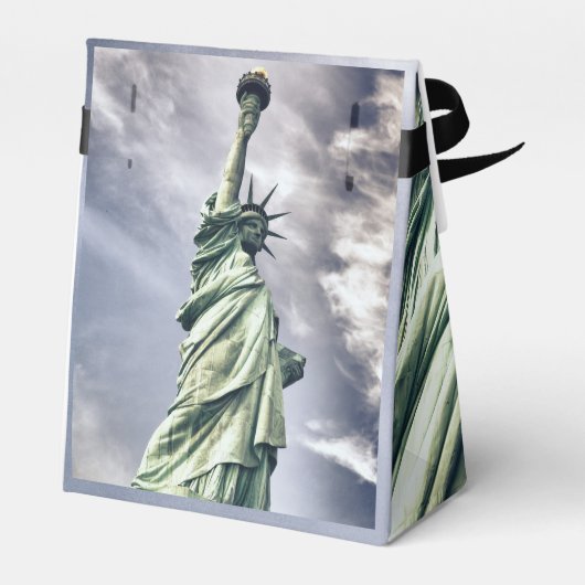 Vrijheidsbeeld aangepaste gunstbox bedankdoosjes (Achterkant)