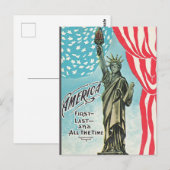 Vrijheidsbeeld Amerika eerste Briefkaart (Voorkant / Achterkant)