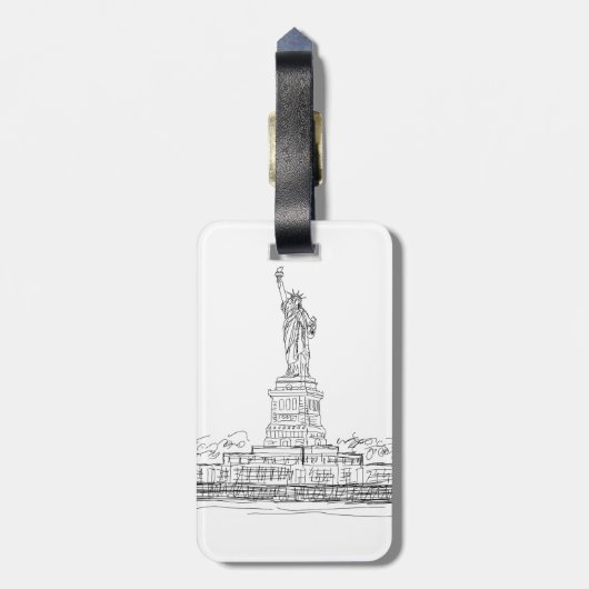 Vrijheidsbeeld Bagagelabel (Achterkant verticaal)