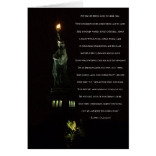Vrijheidsbeeld bij nacht - Emma Lazarus Poem