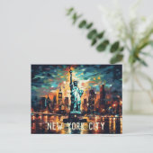 Vrijheidsbeeld Briefkaart New York (Staand voorkant)