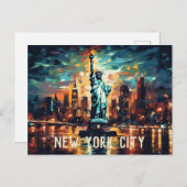 Vrijheidsbeeld Briefkaart New York (Voorkant / Achterkant)