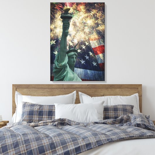 Vrijheidsbeeld Canvas Afdruk (Insitu (Slaapkamer))