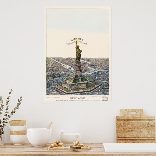 Vrijheidsbeeld dat de wereld verheldert poster (Keuken)