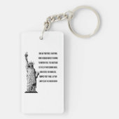 Vrijheidsbeeld de nieuwe kolossus sleutelhanger (achterkant)