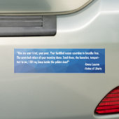 Vrijheidsbeeld Emma Lazarus Quote Bumpersticker (Op auto)
