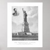 Vrijheidsbeeld en portret van Bartholdi Poster (Voorkant)