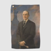Vrijheidsbeeld en President Woodrow Wilson Golfhanddoek (Voorkant)