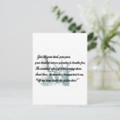 Vrijheidsbeeld - Geef me je moe... Briefkaart (Staand voorkant)