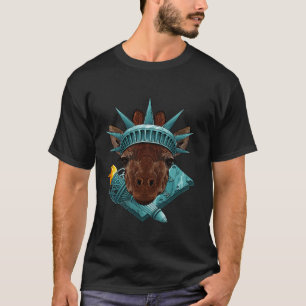 Vrijheidsbeeld Giraffe 4 juli van het dier USA a T-shirt