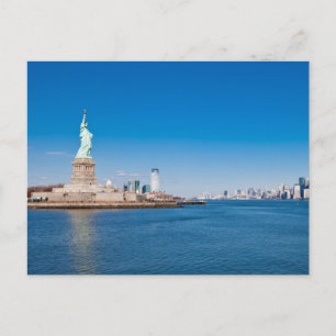 Vrijheidsbeeld, Hudson River en Manhattan Briefkaart