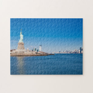 Vrijheidsbeeld, Hudson River en Manhattan Legpuzzel