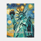 Vrijheidsbeeld Impressionisme Fleece Deken (Voorkant)