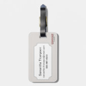 Vrijheidsbeeld in de haven van New York Bagagelabel (Achterkant verticaal)