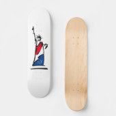 Vrijheidsbeeld/Lady Liberty Stripes Skateboard (Voorkant)