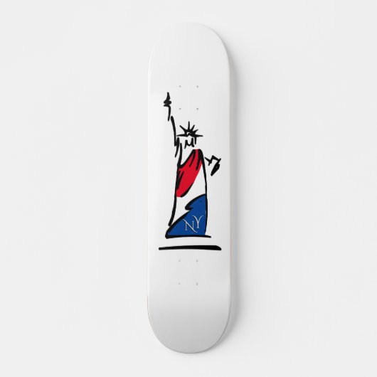 Vrijheidsbeeld/Lady Liberty Stripes Skateboard (Voorkant)