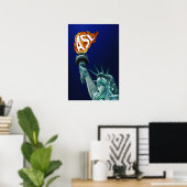 Vrijheidsbeeld licht haar rommel voor ASL Poster (Thuiskantoor)