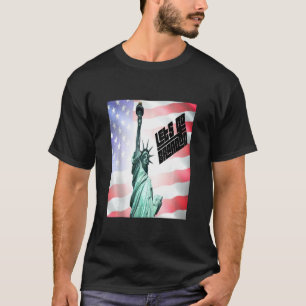 Vrijheidsbeeld met Amerikaanse vlag T-shirt