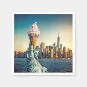 Vrijheidsbeeld met Ice Cream Cone Servet
