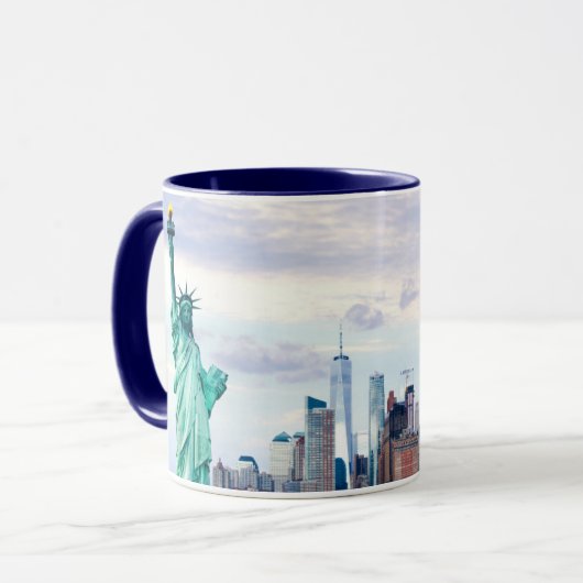 Vrijheidsbeeld met World Trade Center Mok (Voorkant links)
