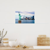 Vrijheidsbeeld met World Trade Center Poster (Keuken)