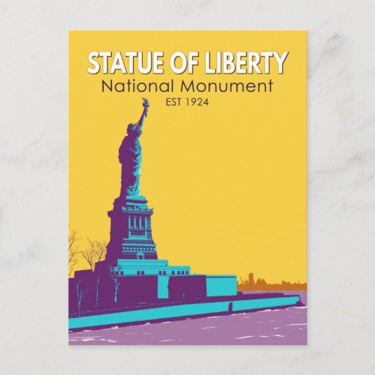 Vrijheidsbeeld Nationaal Monument Liberty Island Briefkaart (Voorkant)