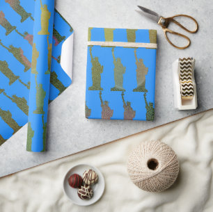 Vrijheidsbeeld New York City Elegant Textured Cadeaupapier
