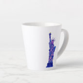 Vrijheidsbeeld-New York City-Landmark Latte Mok (Rechterhoek)