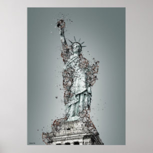 Vrijheidsbeeld New York moderne kunst op Poster