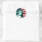 Vrijheidsbeeld, New York Ronde Sticker (Tas)