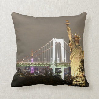 Vrijheidsbeeld & New York Skyline Kussen