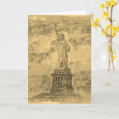  Vrijheidsbeeld New York Wenskaarten Kaart (Gele Bloem)