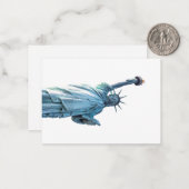 Vrijheidsbeeld Notitiekaartje (Voorkant / Achterkant in situ)