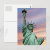 vrijheidsbeeld onder vivid sky briefkaart (Voorkant / Achterkant)